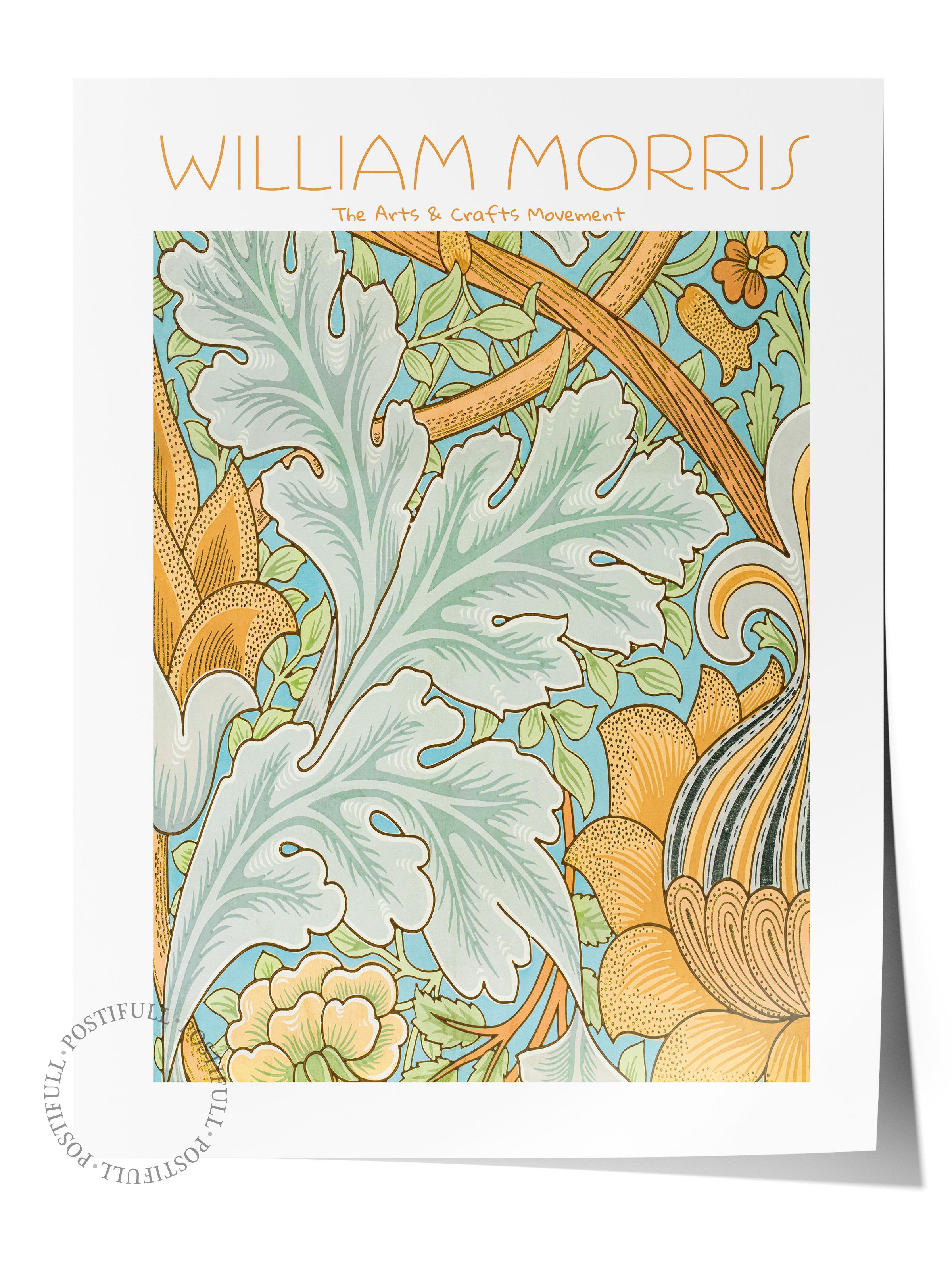 William Morris Poster - William Morris Tasarımları - Sanat Serisi - Çerçevesiz Duvar Tablosu - Parlak ve Kalın Fine Art Kağıt Poster