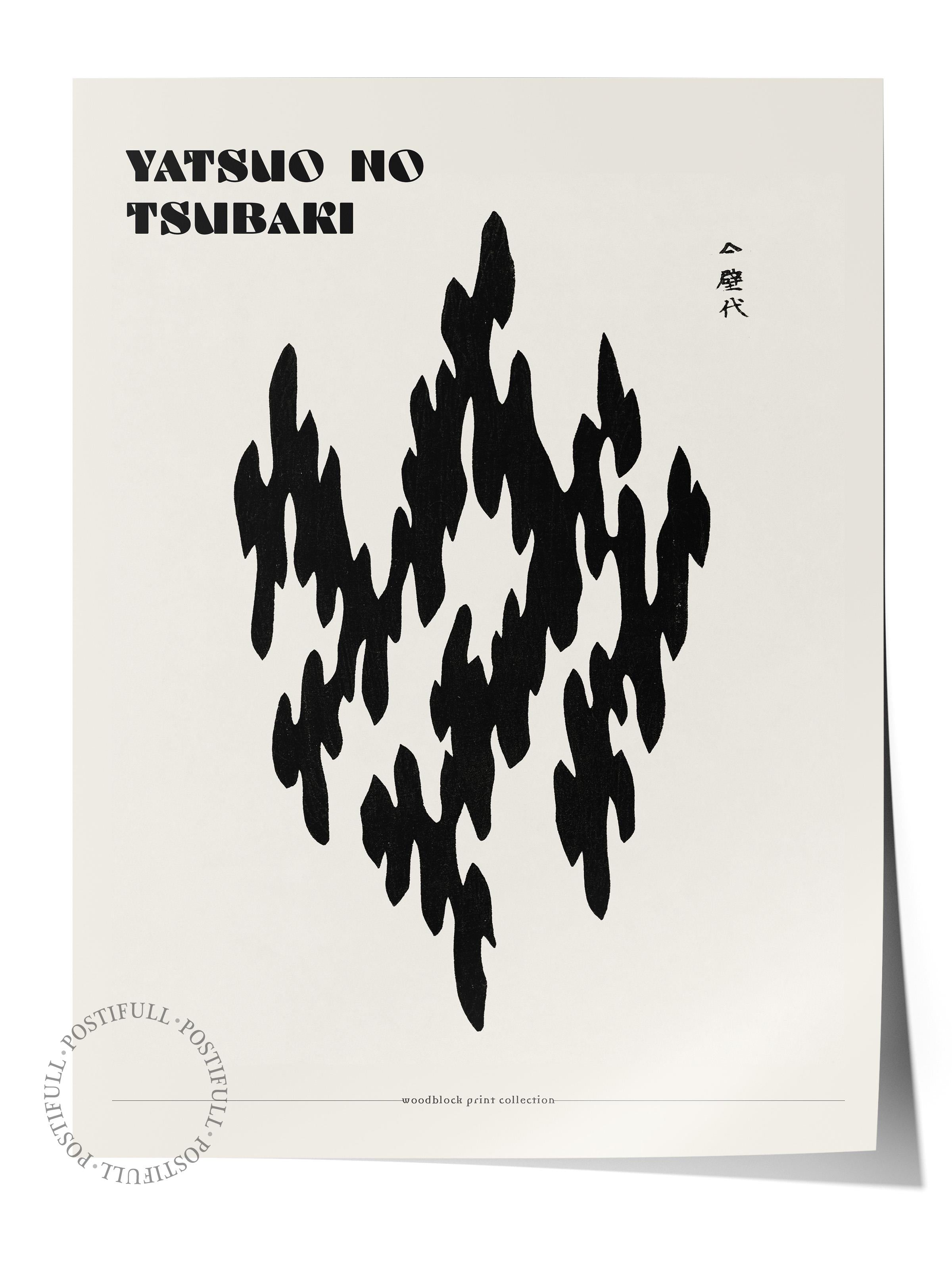 Yatsuo No Tsubaki Poster - Yatsuo No Tsubaki Tasarımları - Sanat Serisi - Çerçevesiz Duvar Tablosu - Parlak ve Kalın Fine Art Kağıt Poster