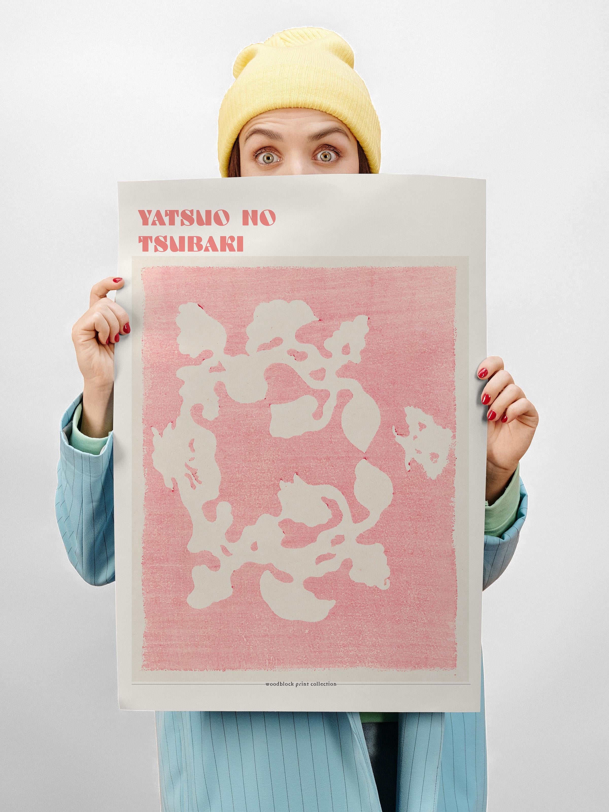 Yatsuo No Tsubaki Poster - Yatsuo No Tsubaki Tasarımları - Sanat Serisi - Çerçevesiz Duvar Tablosu - Parlak ve Kalın Fine Art Kağıt Poster