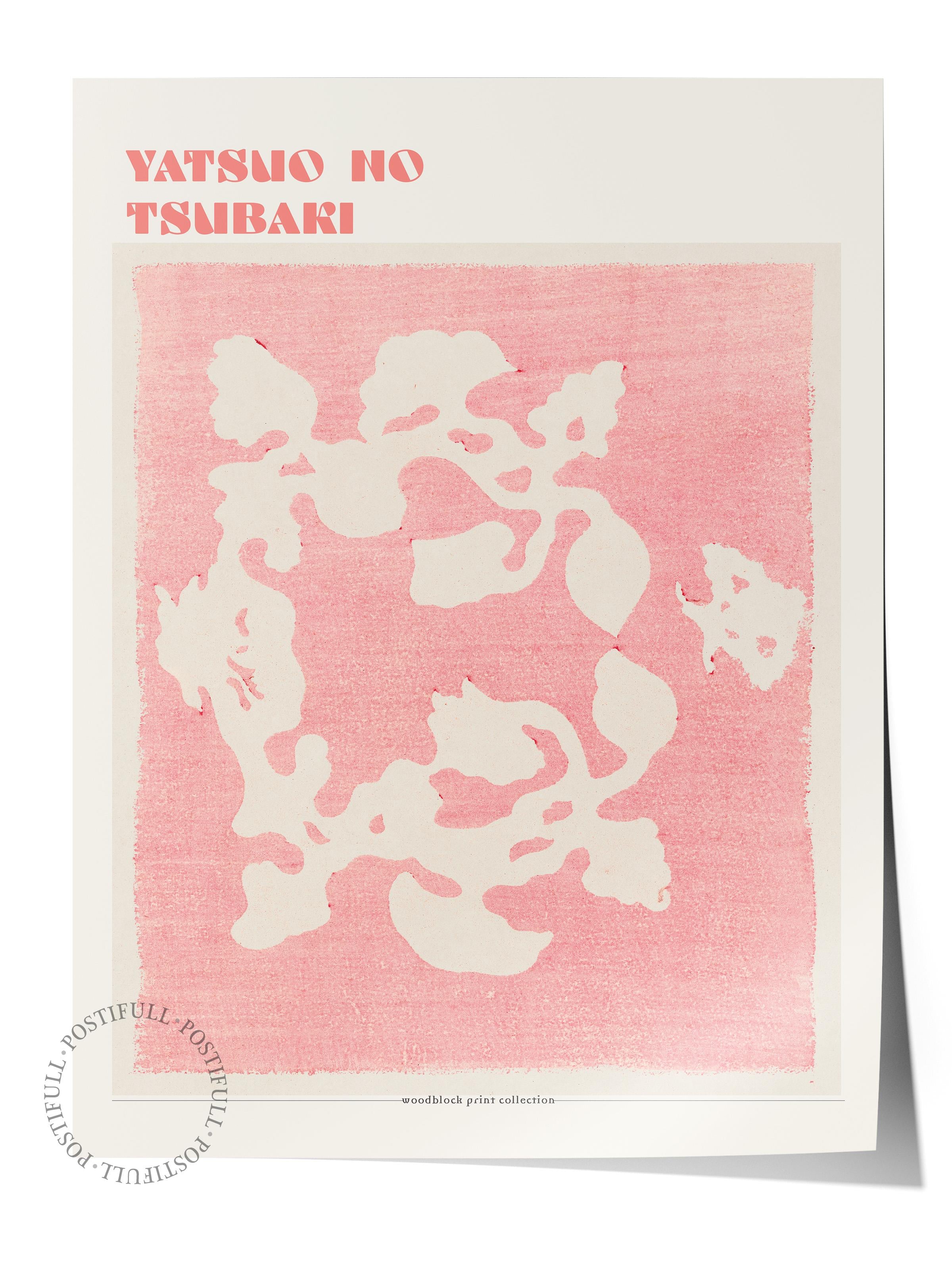 Yatsuo No Tsubaki Poster - Yatsuo No Tsubaki Tasarımları - Sanat Serisi - Çerçevesiz Duvar Tablosu - Parlak ve Kalın Fine Art Kağıt Poster