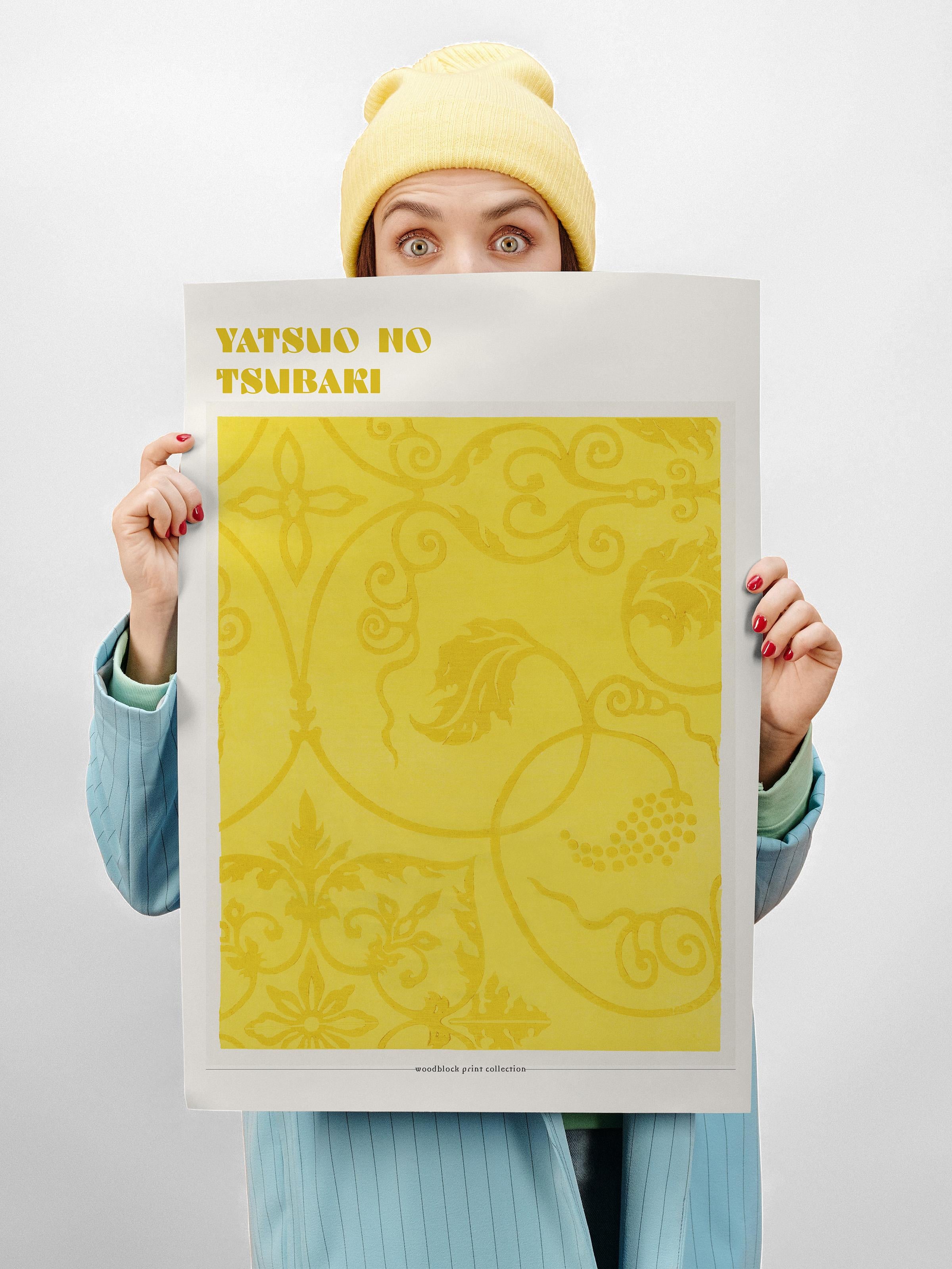 Yatsuo No Tsubaki Poster - Yatsuo No Tsubaki Tasarımları - Sanat Serisi - Çerçevesiz Duvar Tablosu - Parlak ve Kalın Fine Art Kağıt Poster