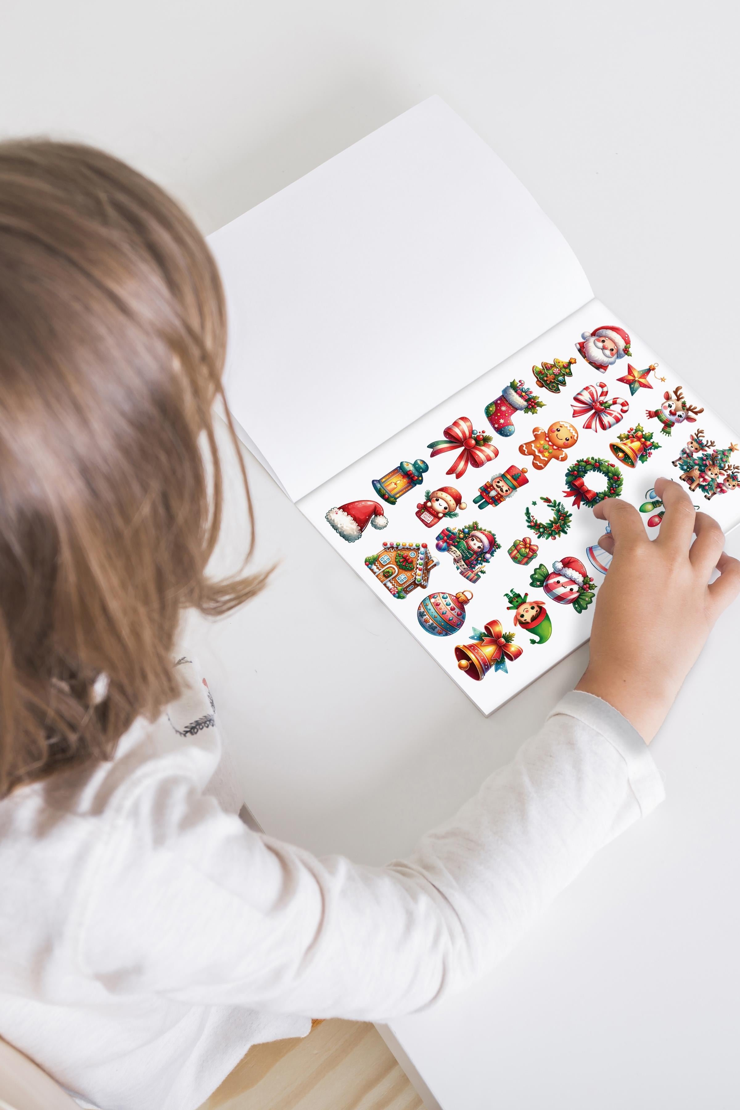 Yılbaşı Sticker, 210 Adet Etiket Seti, Sticker Defteri, Sticker Book, Yılbaşı Süs, Yılbaşı Dekor