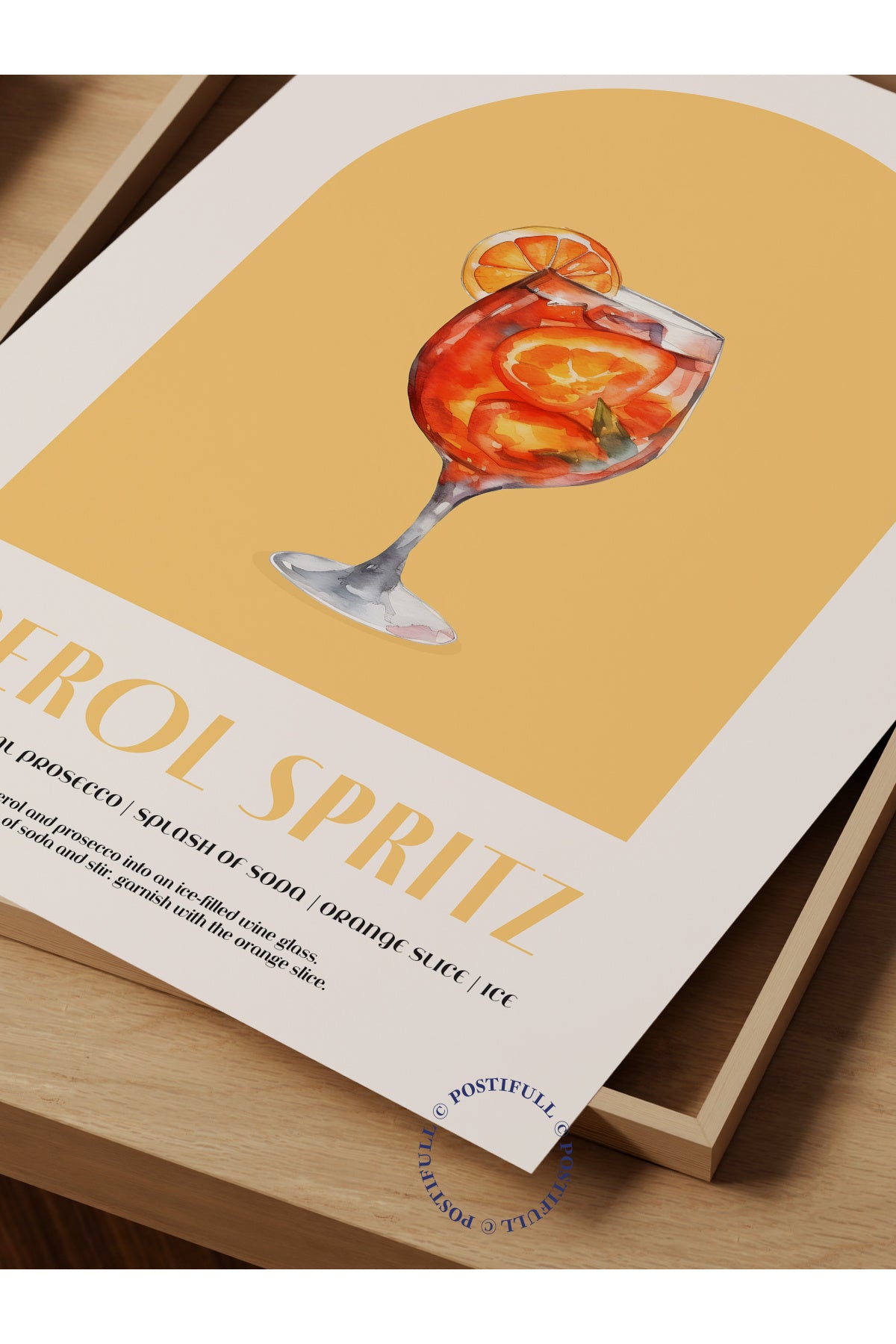 Kokteyl Temalı Duvar Posteri - Aperol Spritz