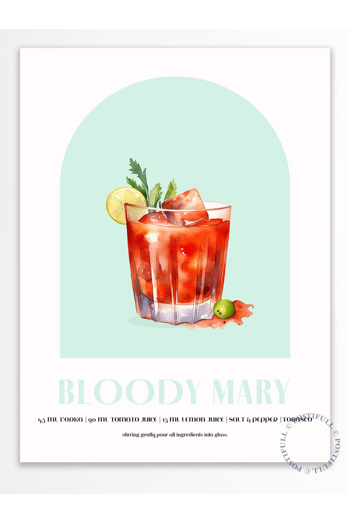 Kokteyl Temalı Duvar Posteri - Bloody Mary