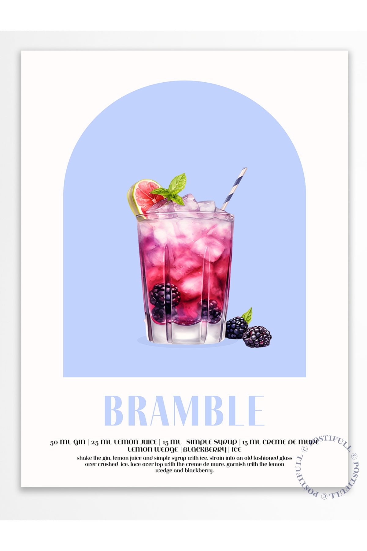 Kokteyl Temalı Duvar Posteri - Bramble