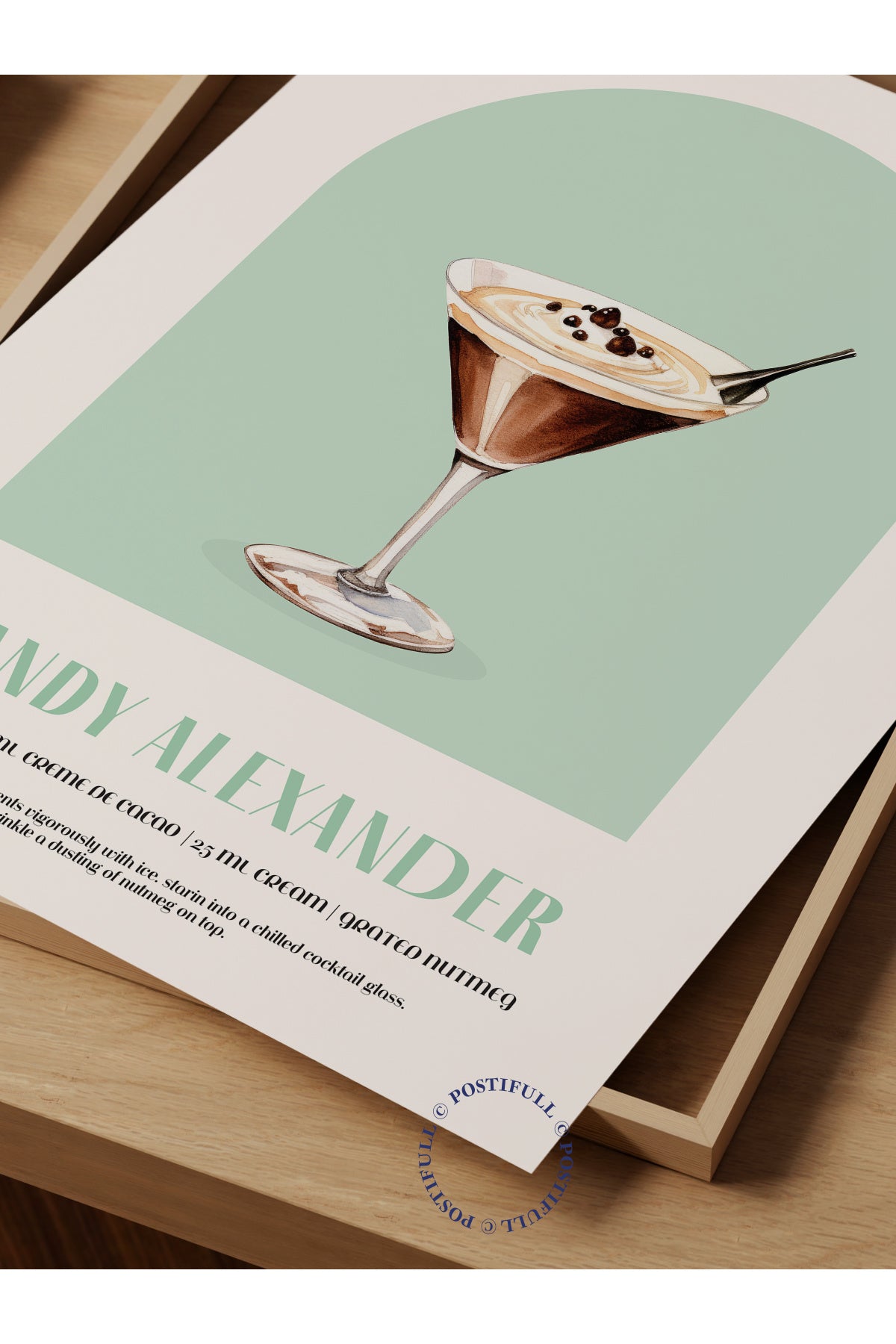 Kokteyl Temalı Duvar Posteri - Brandy Alexander