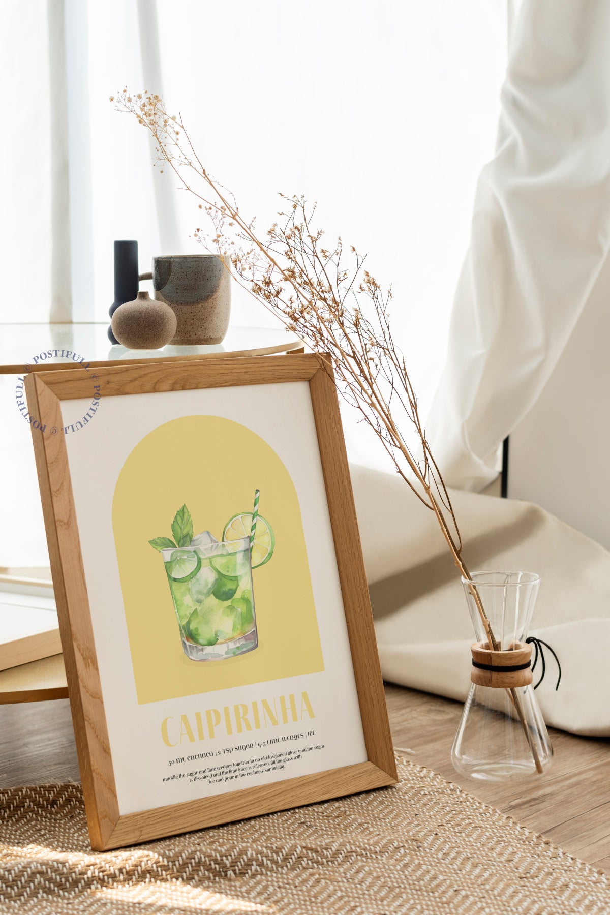 Kokteyl Temalı Duvar Posteri - Caipirinha