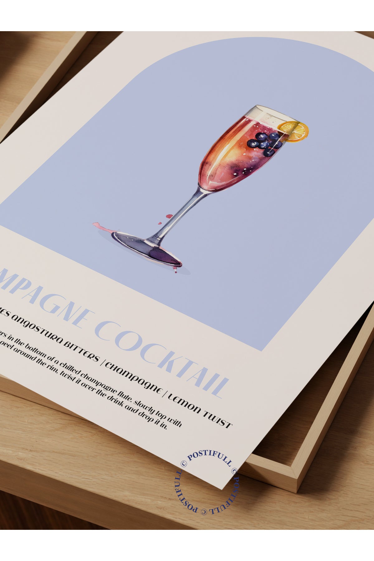 Kokteyl Temalı Duvar Posteri - Champagne Cocktail