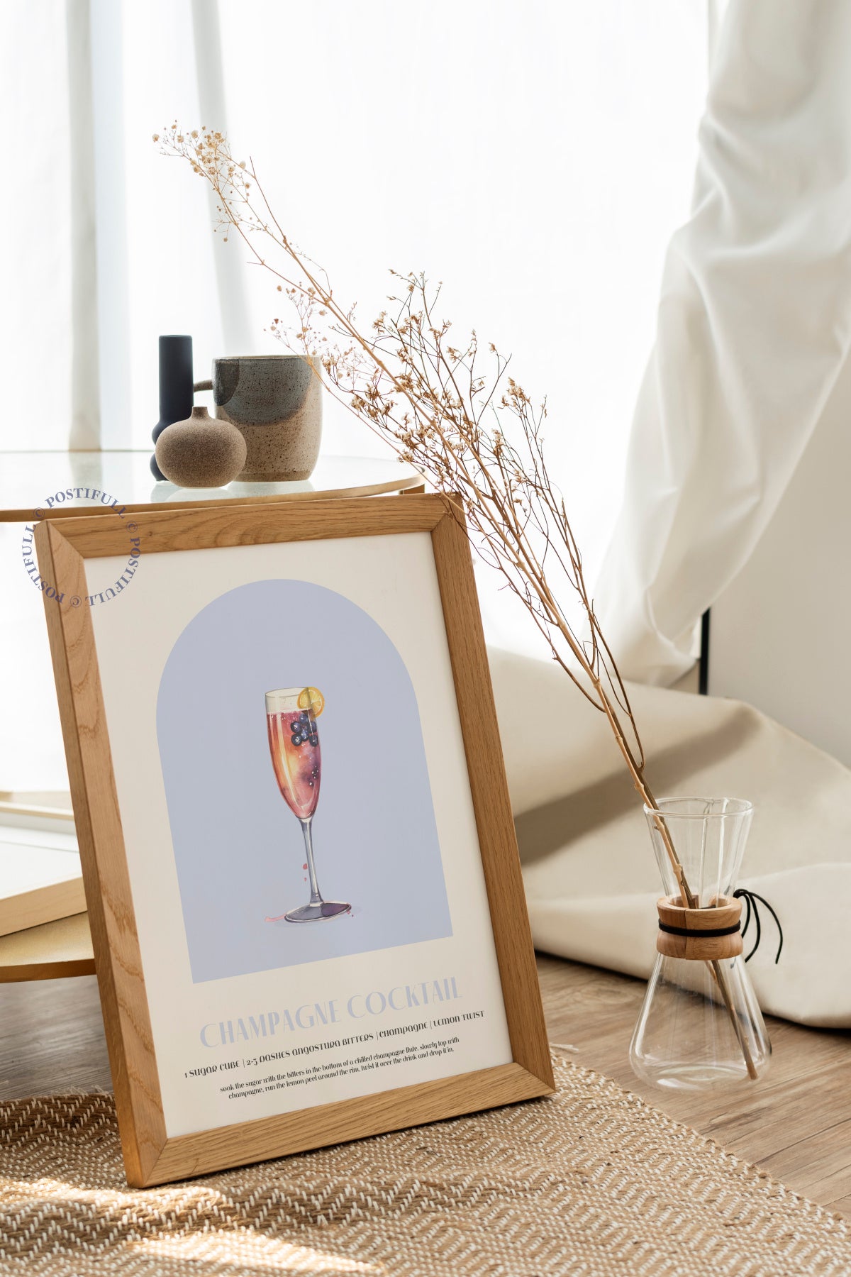 Kokteyl Temalı Duvar Posteri - Champagne Cocktail