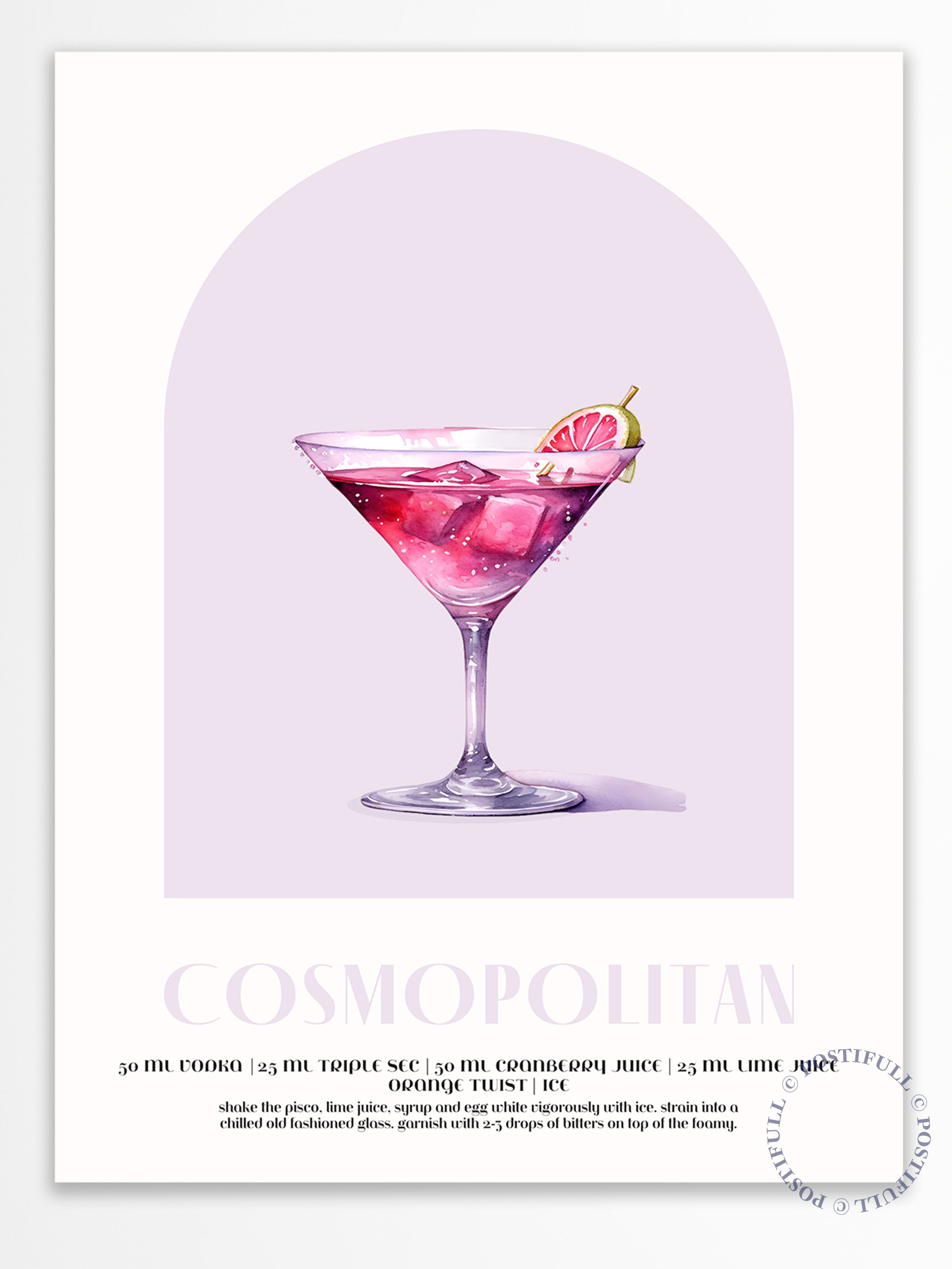 Kokteyl Temalı Duvar Posteri - Cosmopolitan