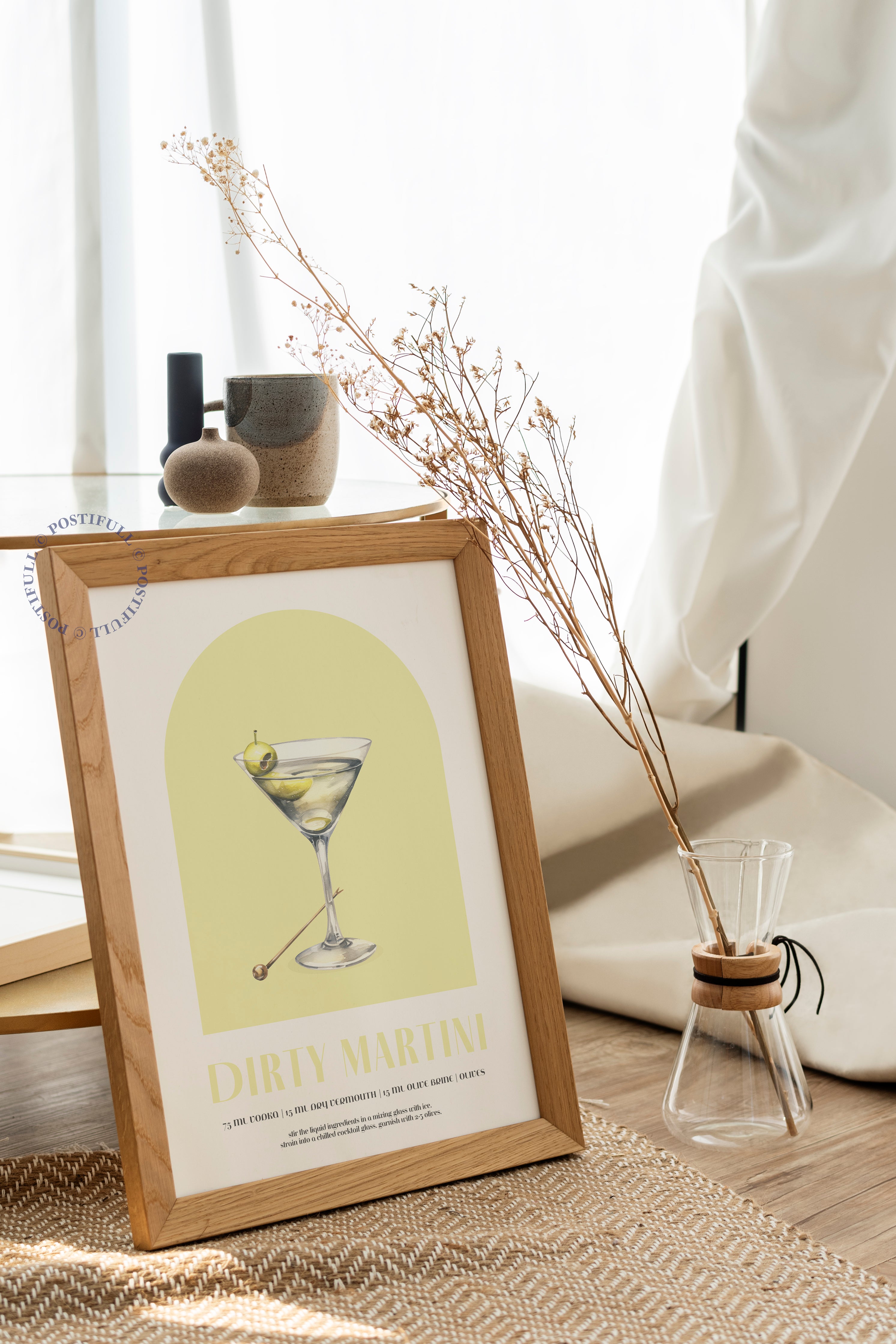 Kokteyl Temalı Duvar Posteri - Dirty Martini