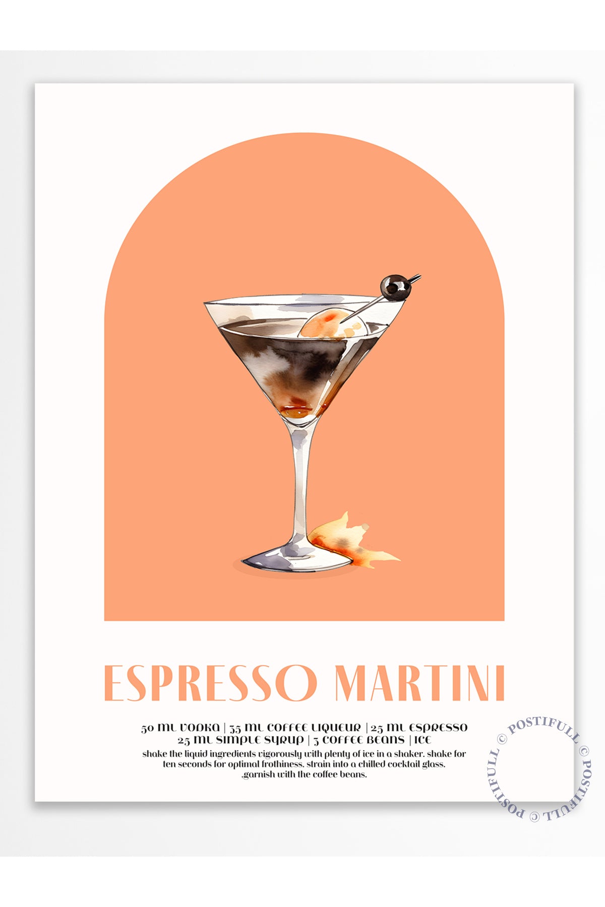 Kokteyl Temalı Duvar Posteri - Espresso Martini