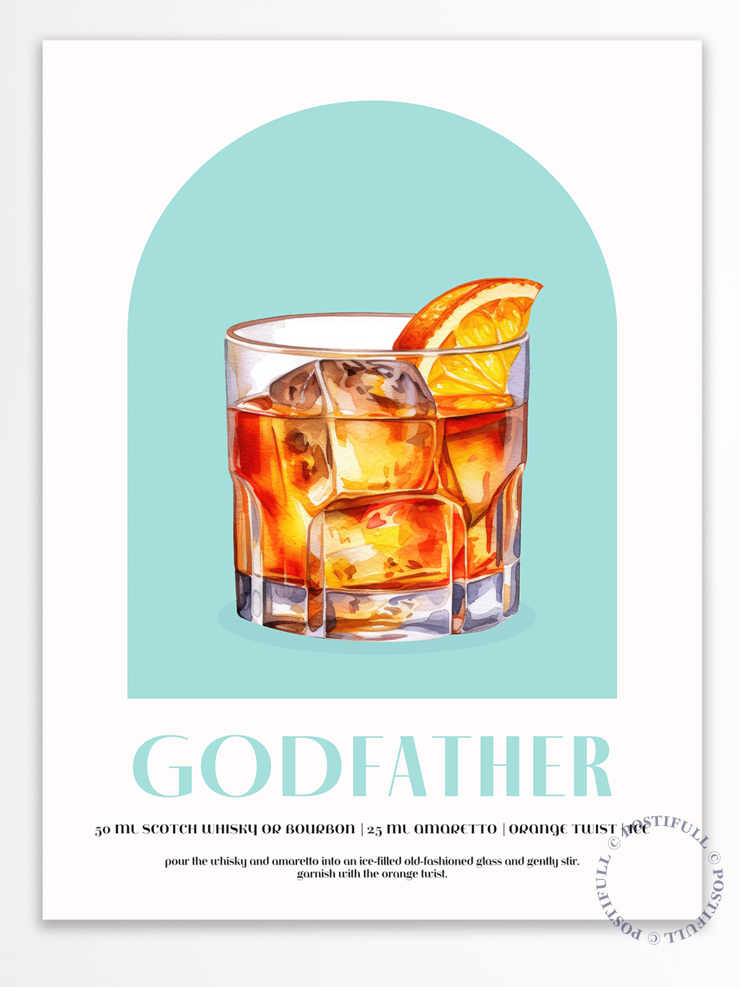 Kokteyl Temalı Duvar Posteri - Godfather