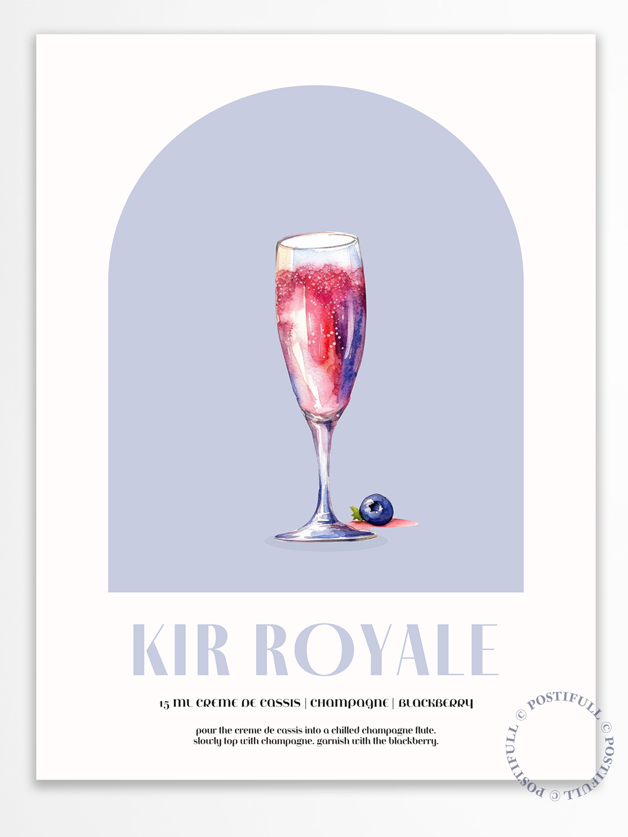 Kokteyl Temalı Duvar Posteri - Kir Royale