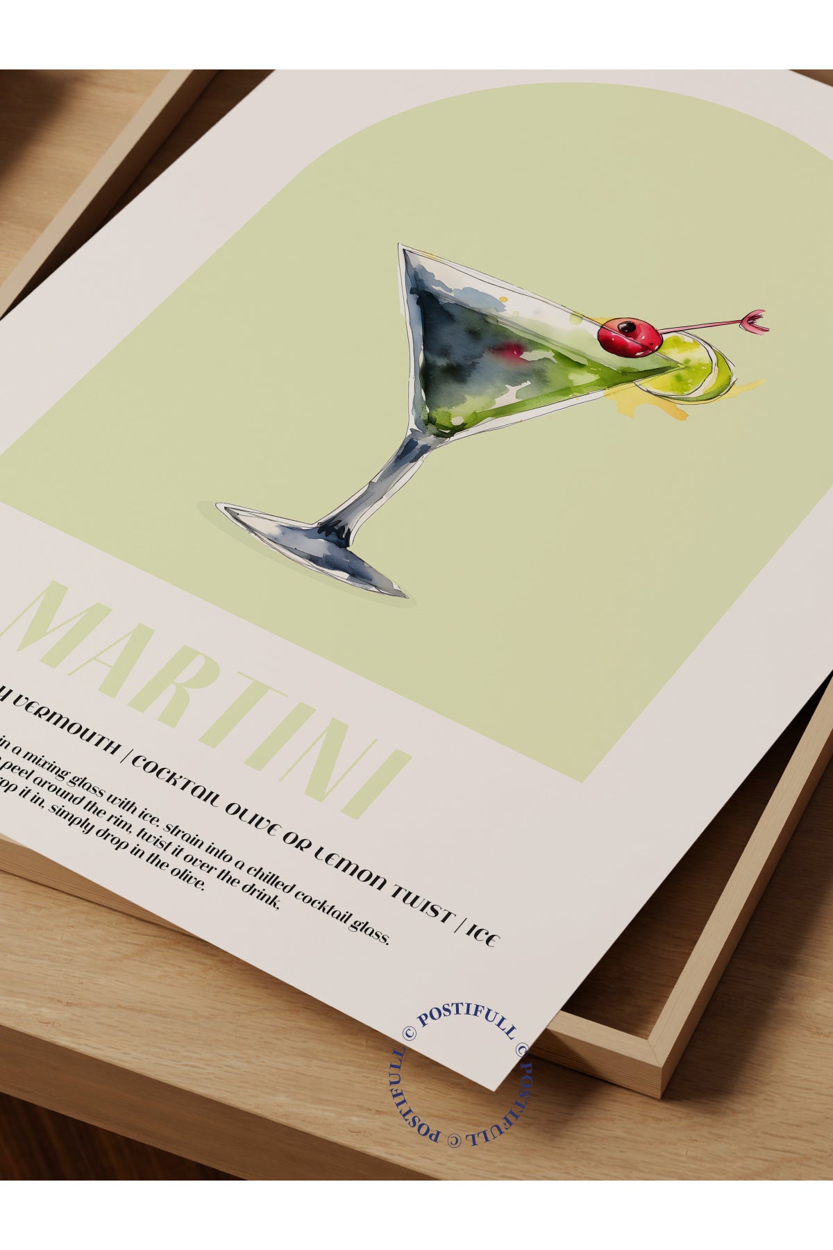 Kokteyl Temalı Duvar Posteri - Martini