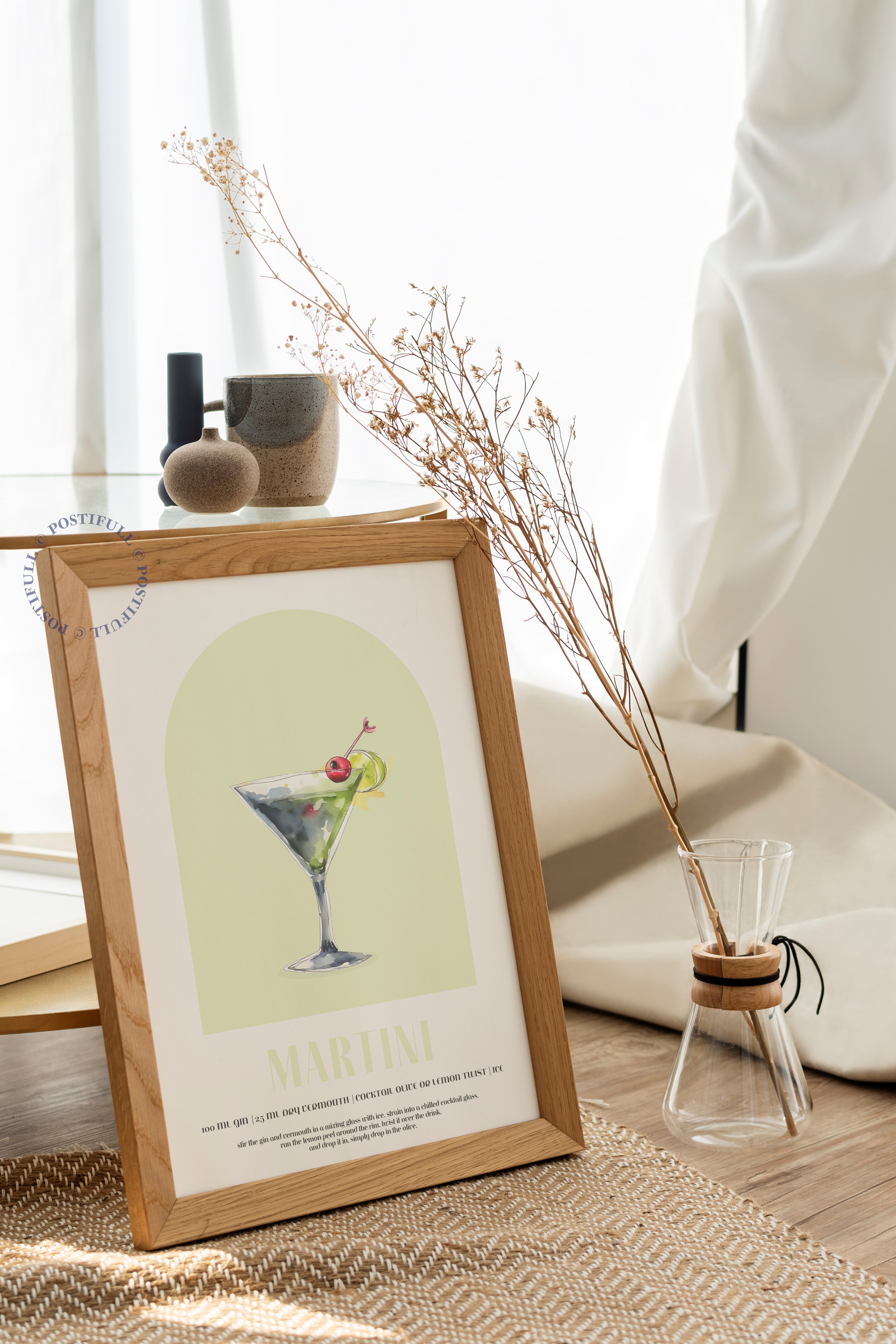 Kokteyl Temalı Duvar Posteri - Martini