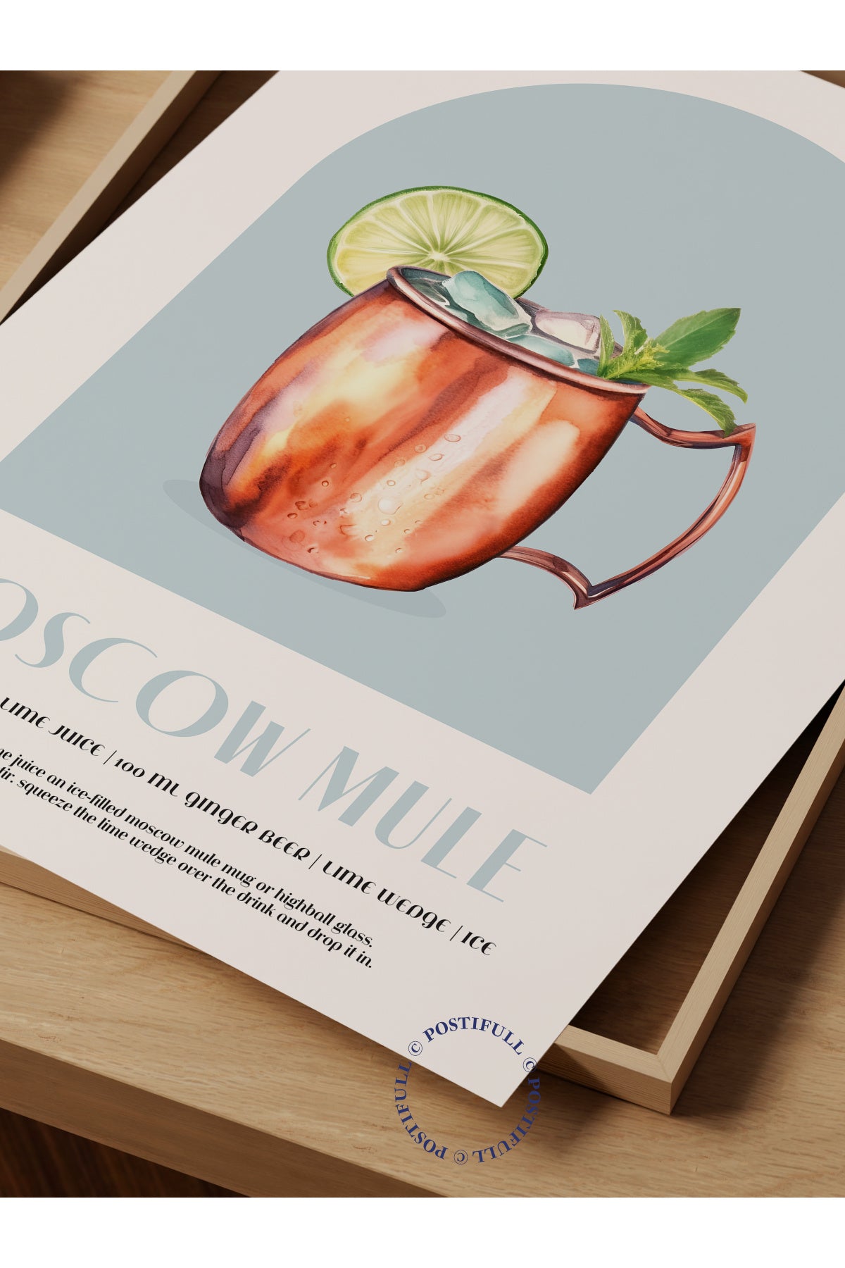 Kokteyl Temalı Duvar Posteri - Moscow Mule