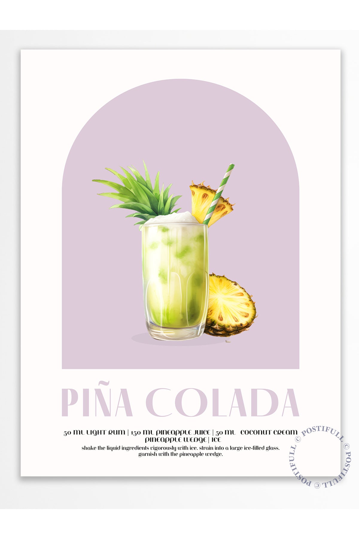 Kokteyl Temalı Duvar Posteri - Pina Colada