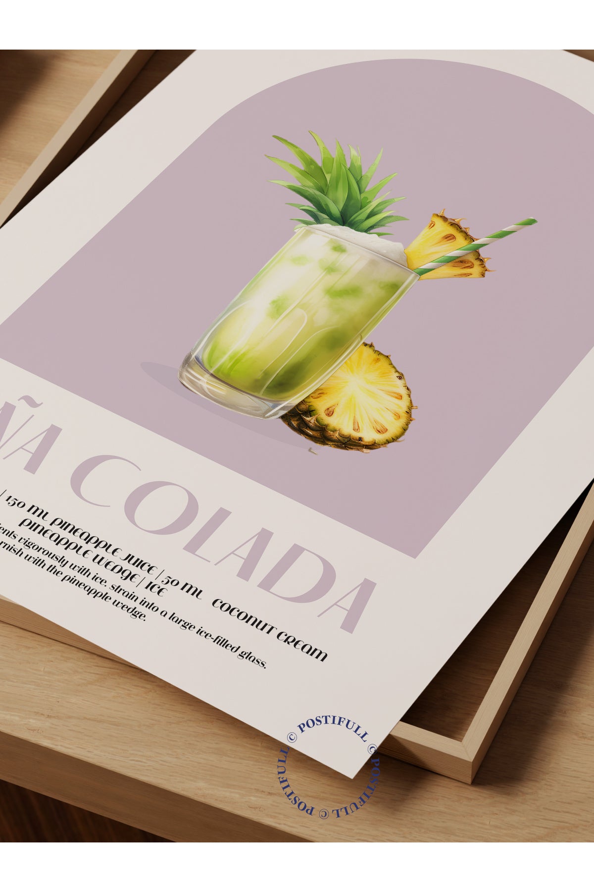 Kokteyl Temalı Duvar Posteri - Pina Colada