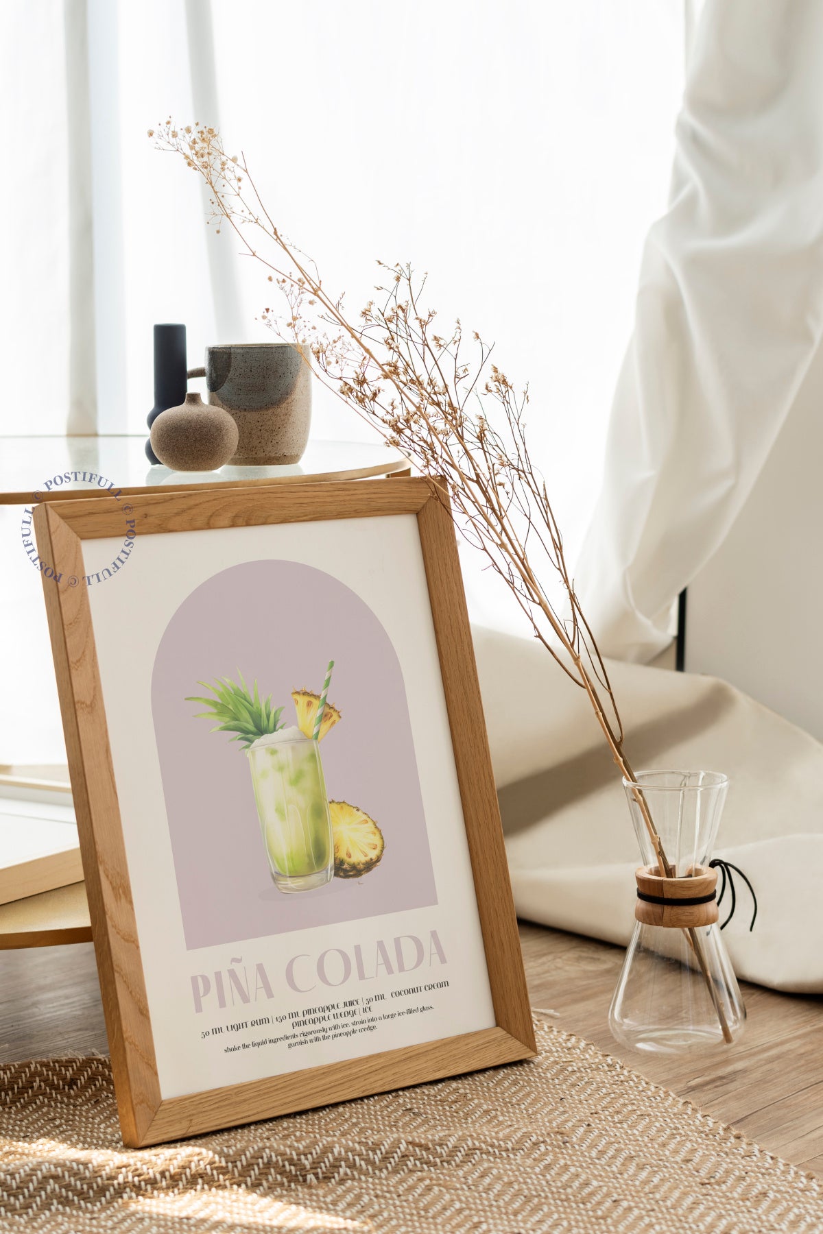 Kokteyl Temalı Duvar Posteri - Pina Colada