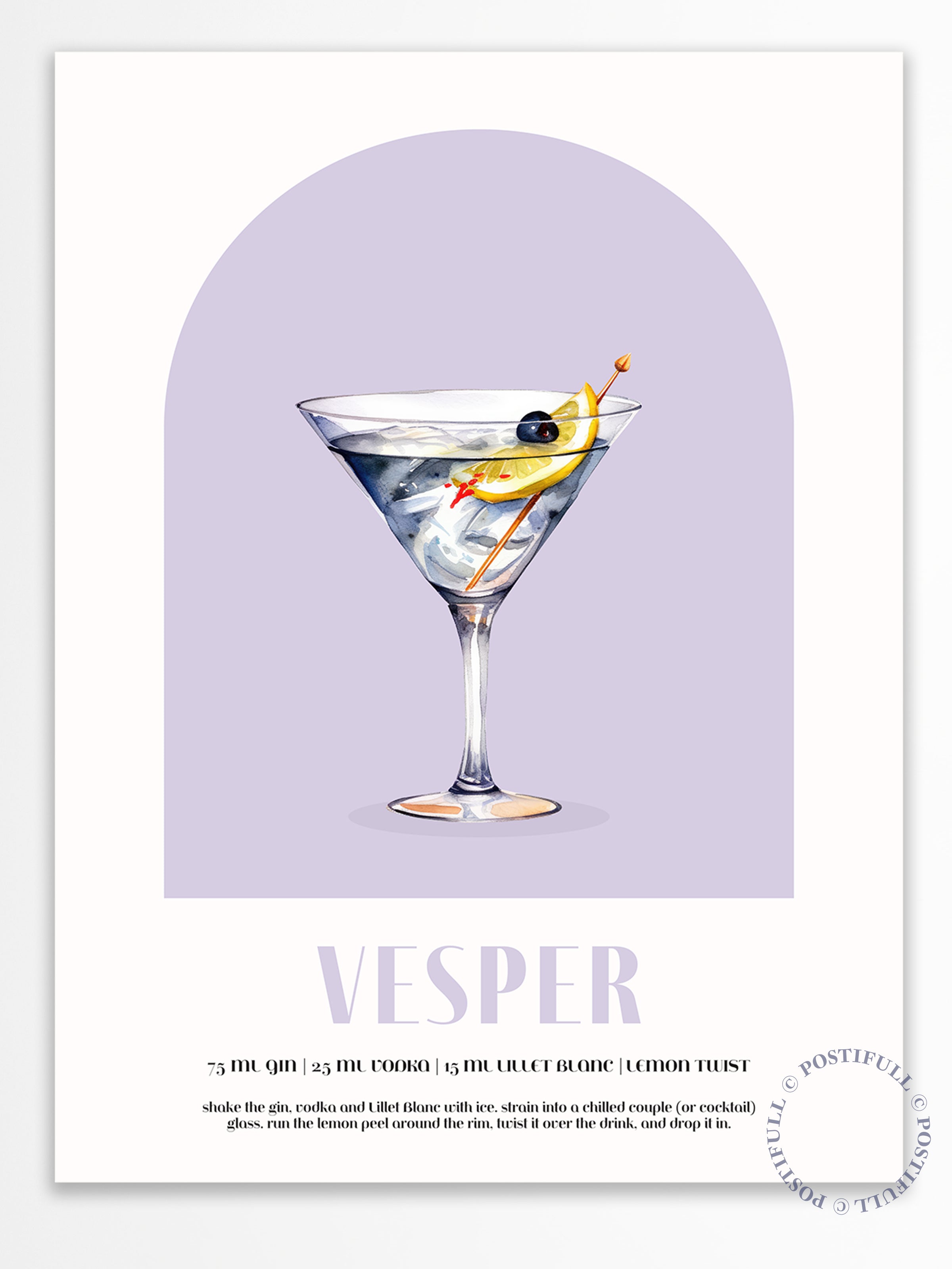 Kokteyl Temalı Duvar Posteri - Vesper