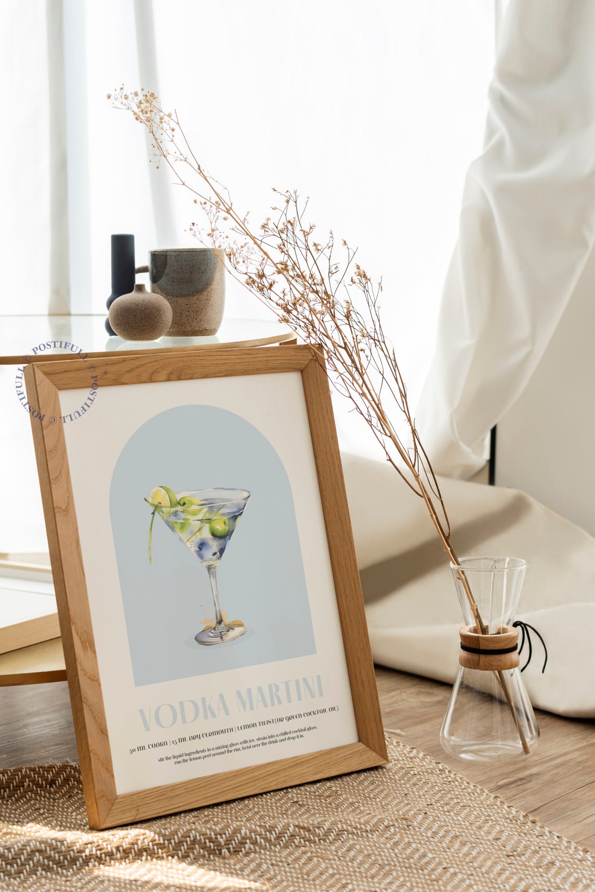 Kokteyl Temalı Duvar Posteri - Vodka Martini