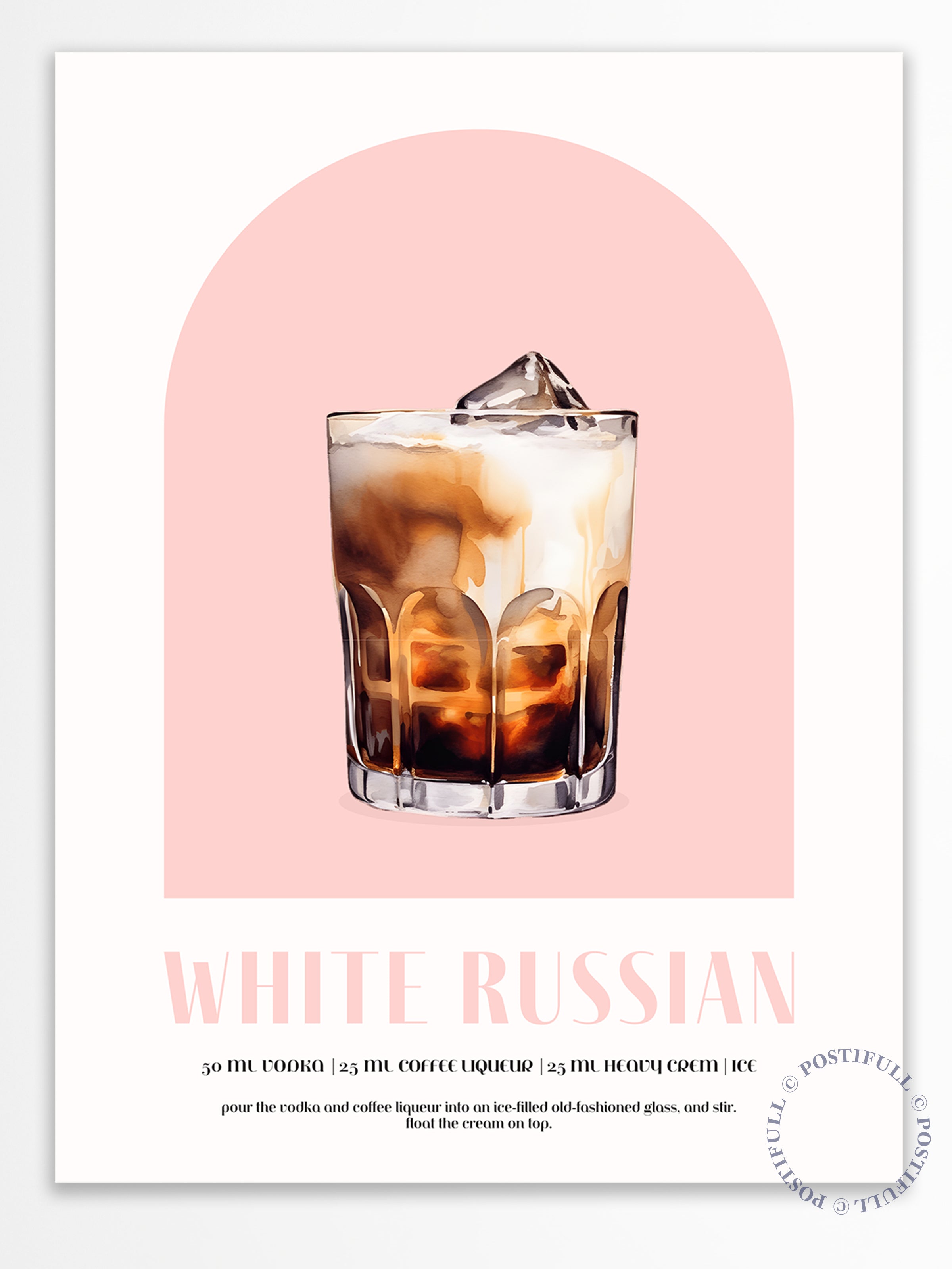 Kokteyl Temalı Duvar Posteri - White Russian