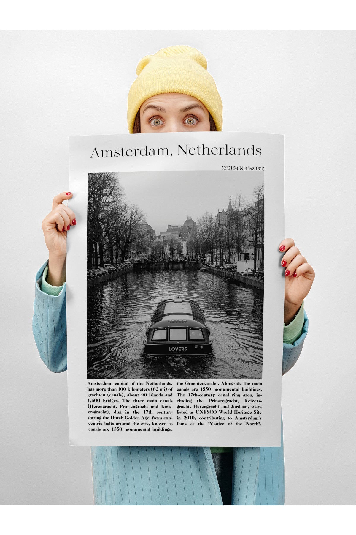 Amsterdam - Hollanda, Şehir Temalı Poster