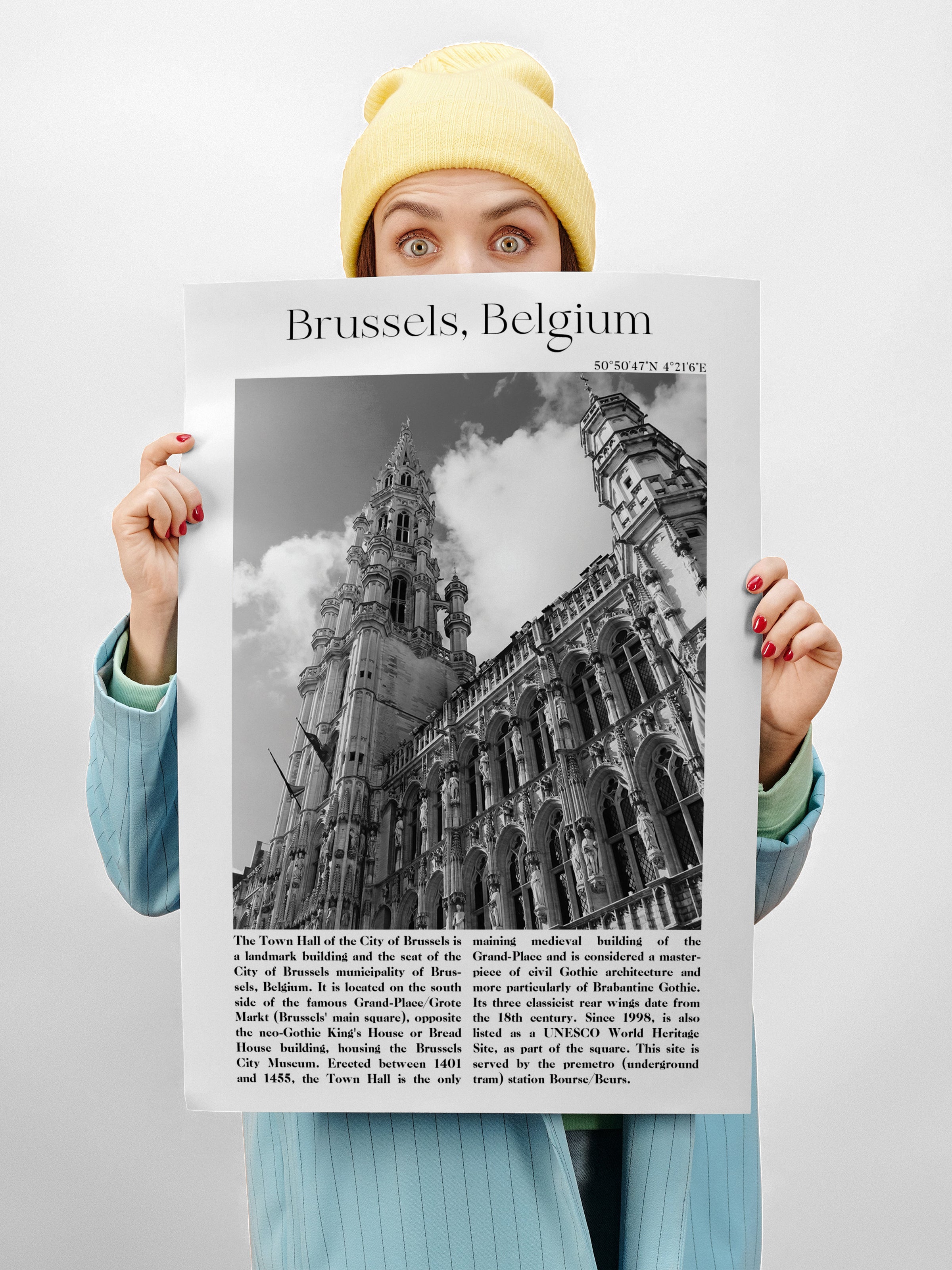 Brüksel - Belçika, Şehir Temalı Poster