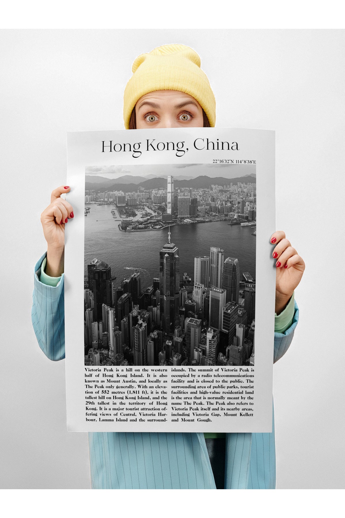 Hong Kong - Çin, Şehir Temalı Poster