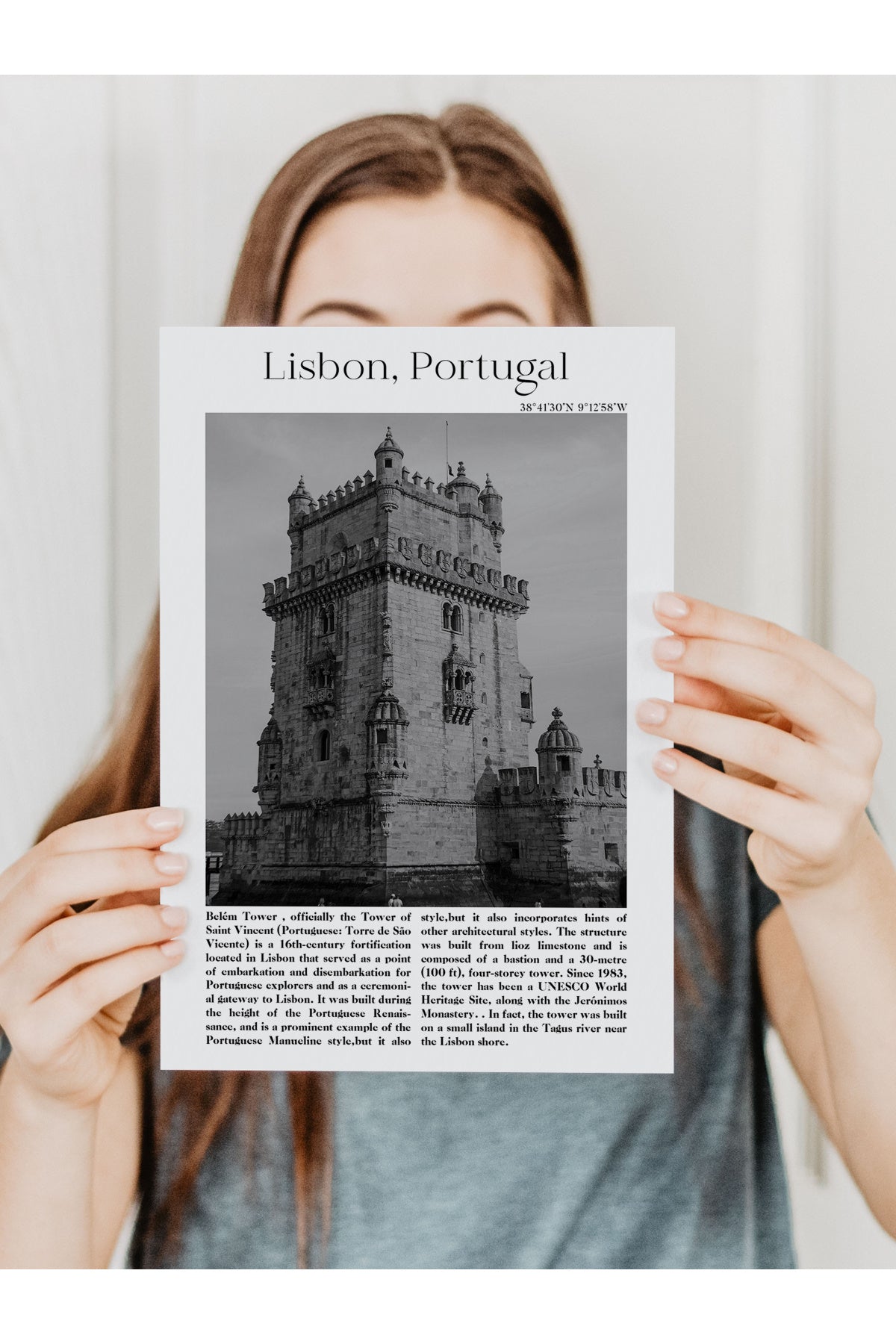 Lizbon - Portekiz, Şehir Temalı Poster