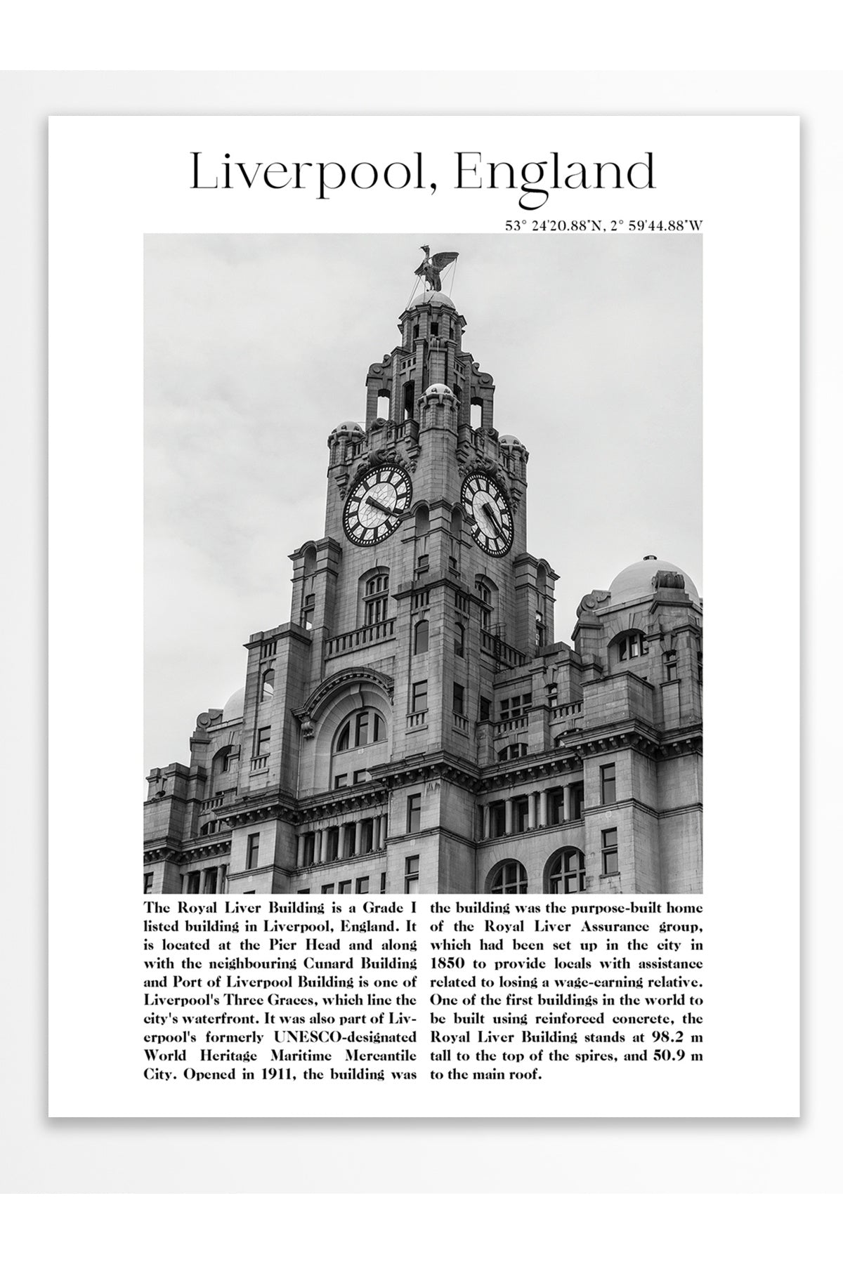 Liverpool - İngiltere, Şehir Temalı Poster