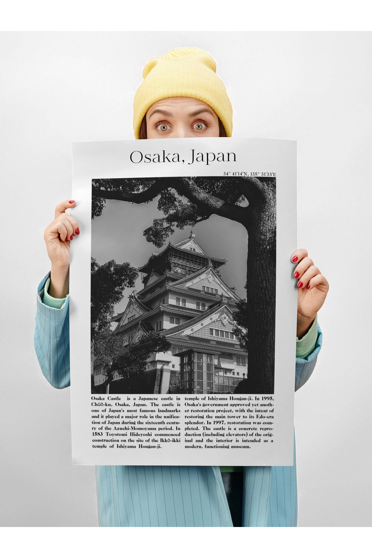Osaka - Japonya, Şehir Temalı Poster