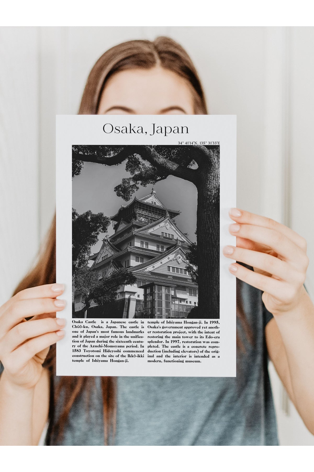 Osaka - Japonya, Şehir Temalı Poster