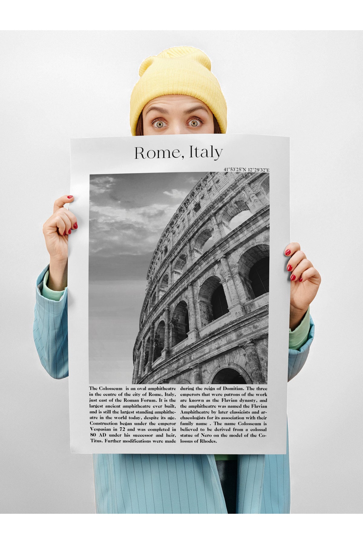 Roma - İtalya, Şehir Temalı Poster