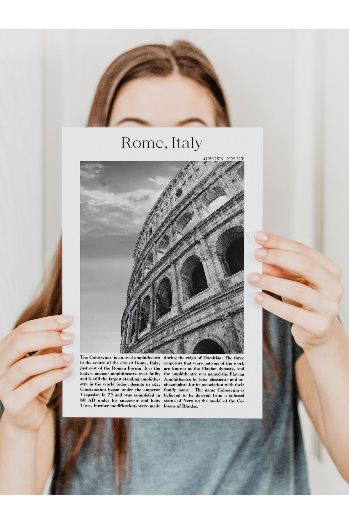 Roma - İtalya, Şehir Temalı Poster