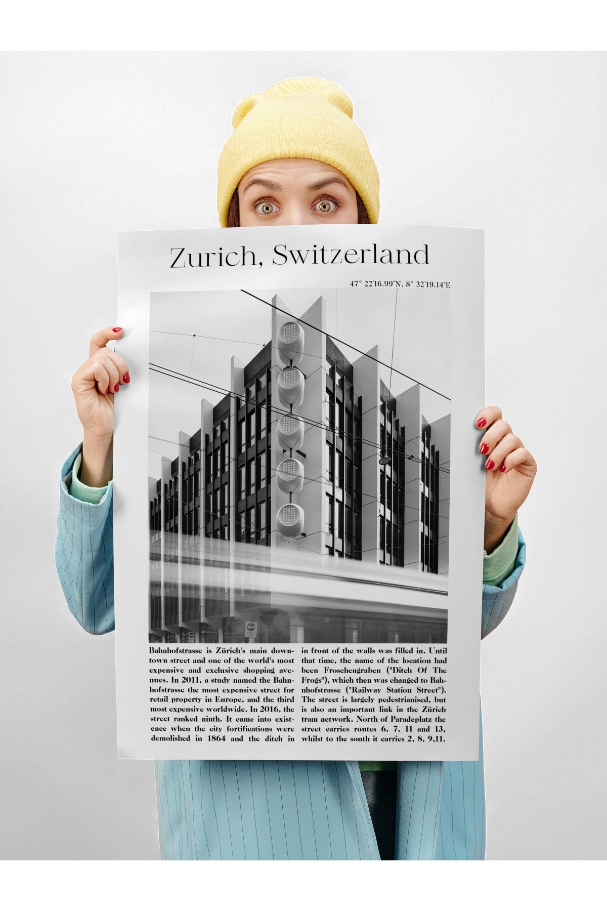 Zürih - İsviçre, Şehir Temalı Poster